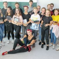 Emily von Sach an in der iPad-Klasse der Waldschule Hatten