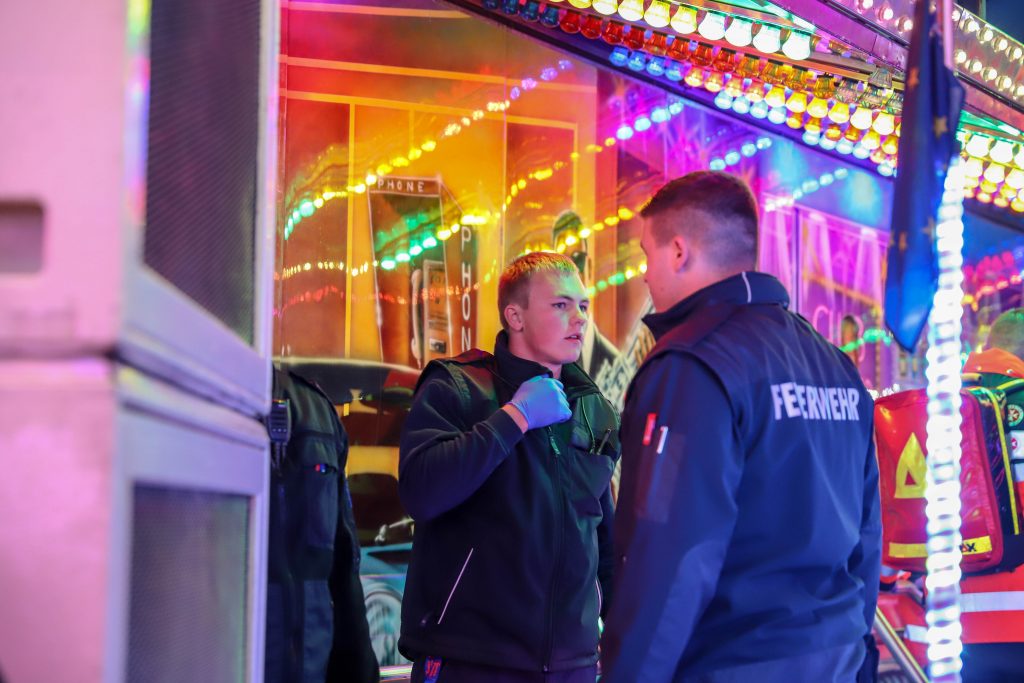 Einsatz am Autoscoooter (Bild: Claus Hock)